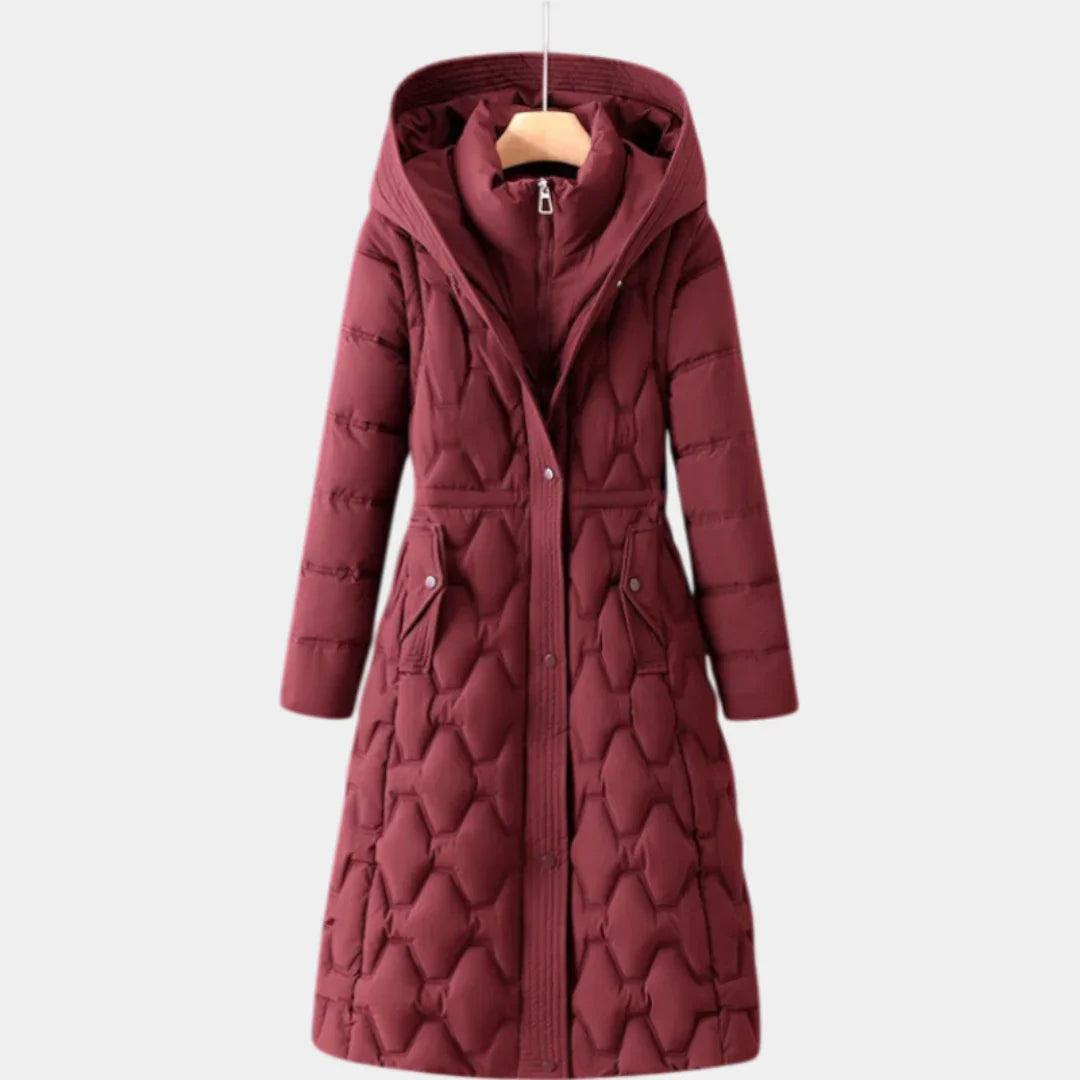 Briseida | Long manteau en duvet avec capuche