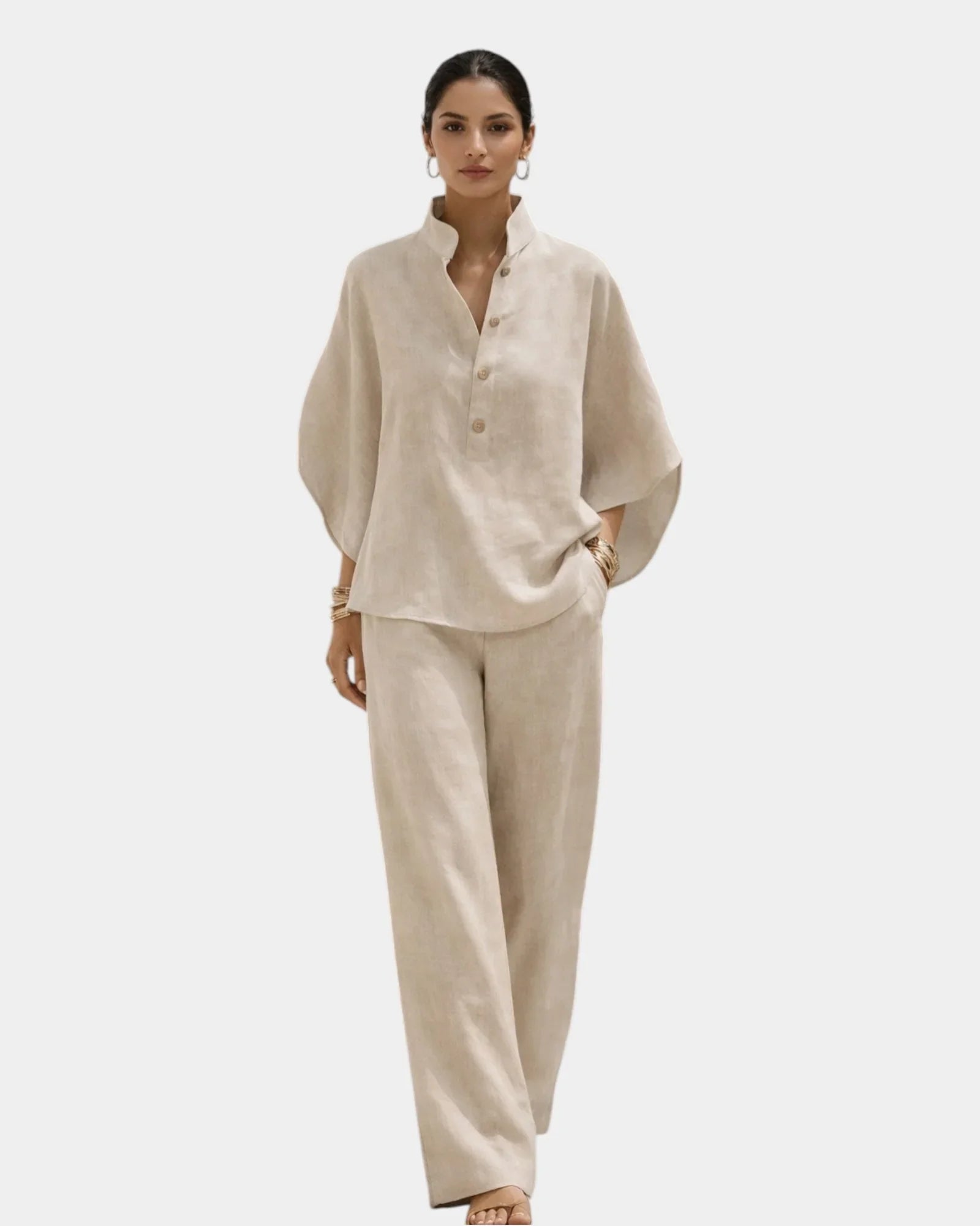 Brune | Ensemble en coton en deux pièces