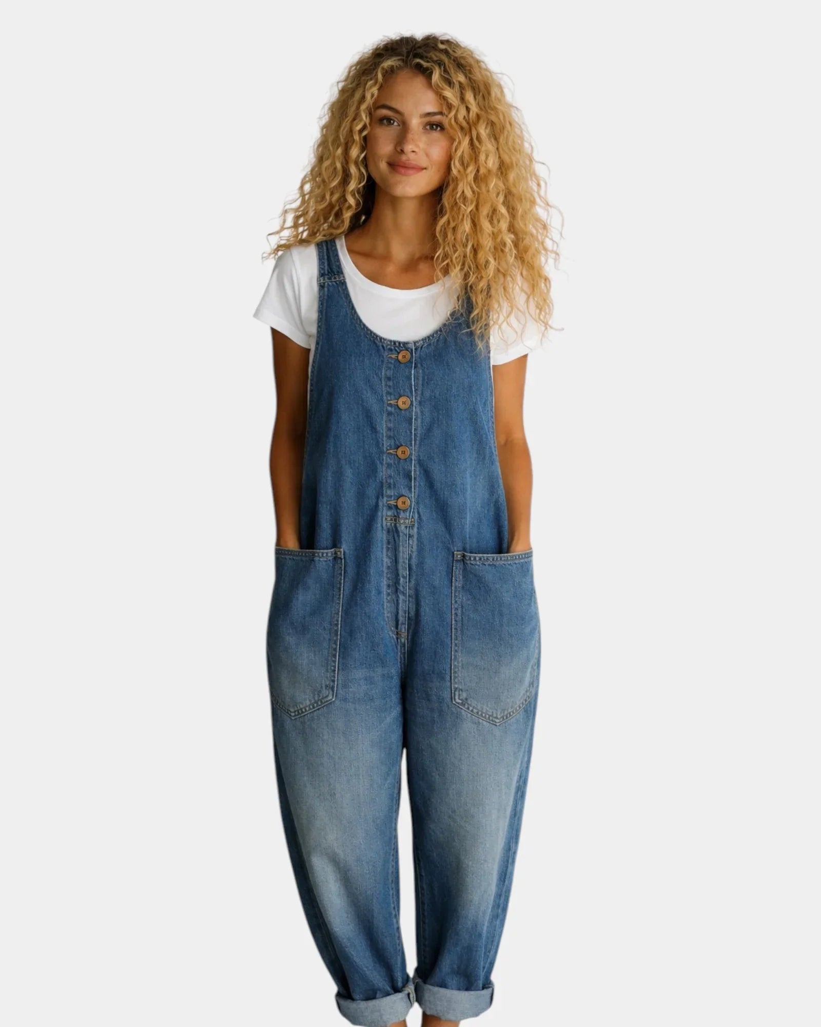 Lorena | Salopette en denim coton vintage lavé