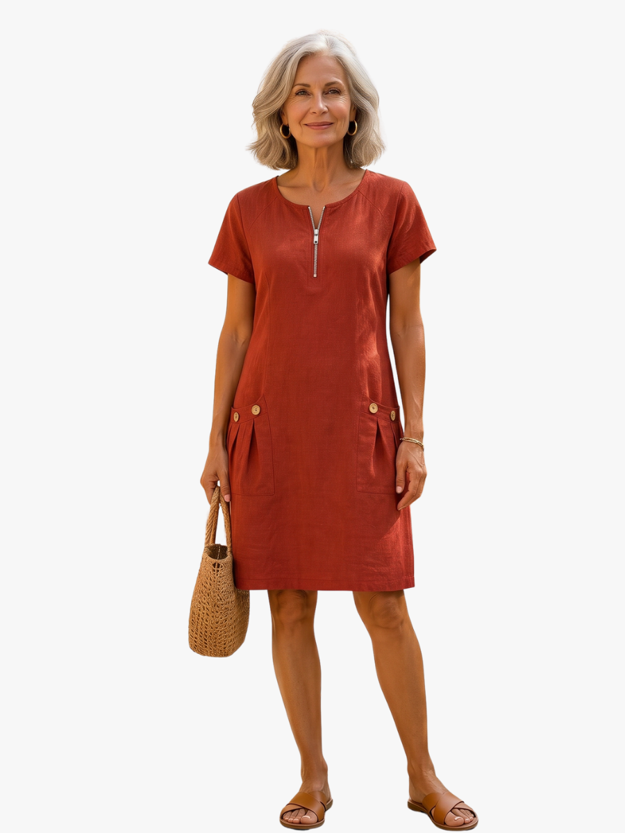 Adèle | Chic robe midi fluide pour femmes