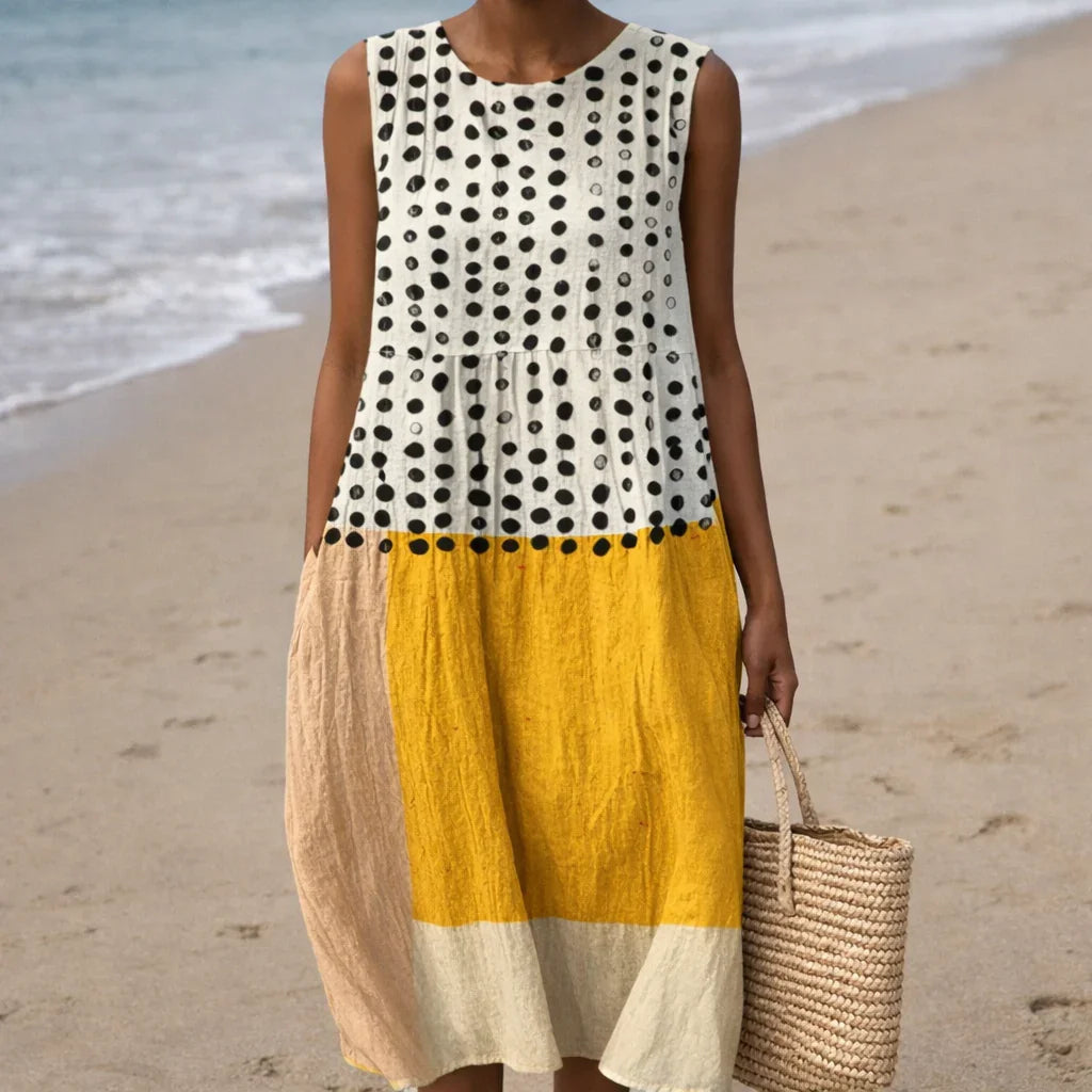 Laure | Robe Colorblock à Pois