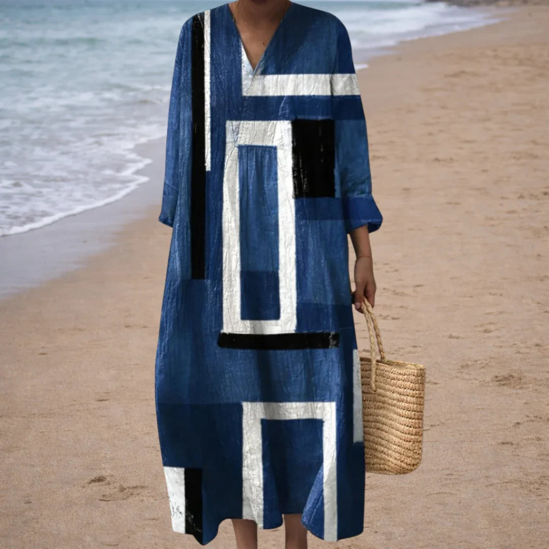 Fabienne | Robe Géométrique Élégante