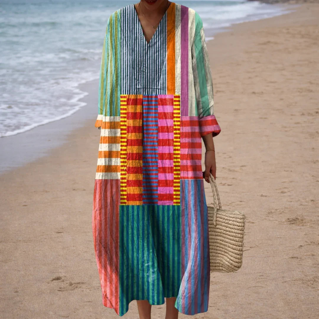 Lila | Robe Géométrique Élégante