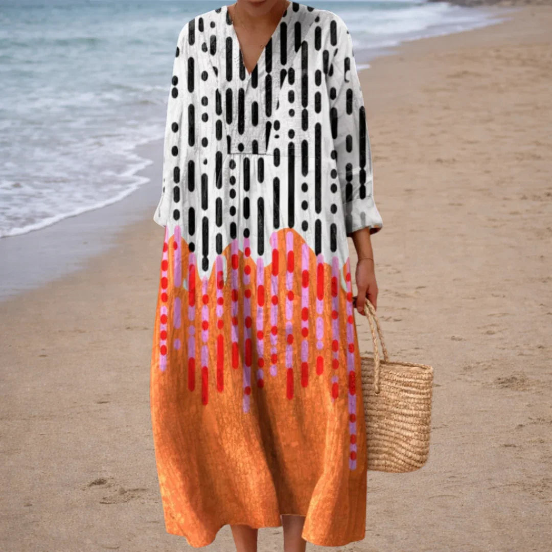 Gisèle | Robe Géométrique Élégante