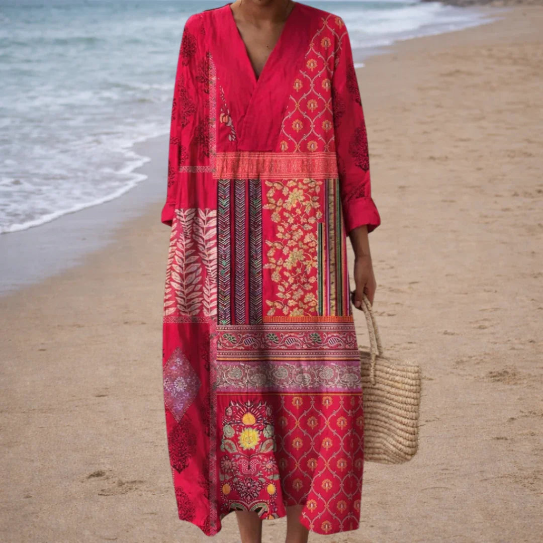 Frances | Robe Géométrique Élégante