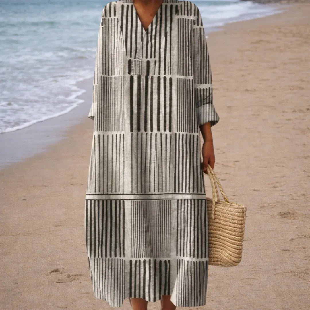 Béatrice | Robe Géométrique Élégante