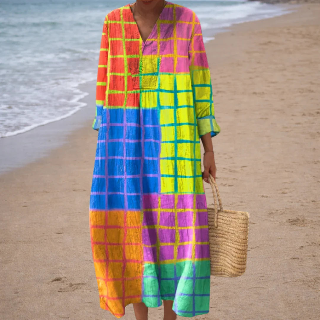 Chantal | Robe Géométrique Élégante