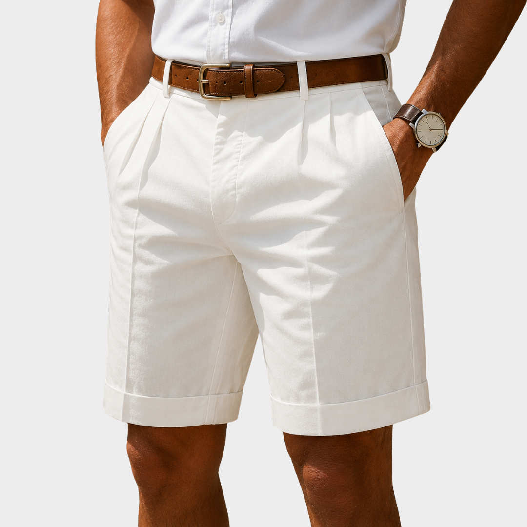 Louis | Short chino plissé d'été