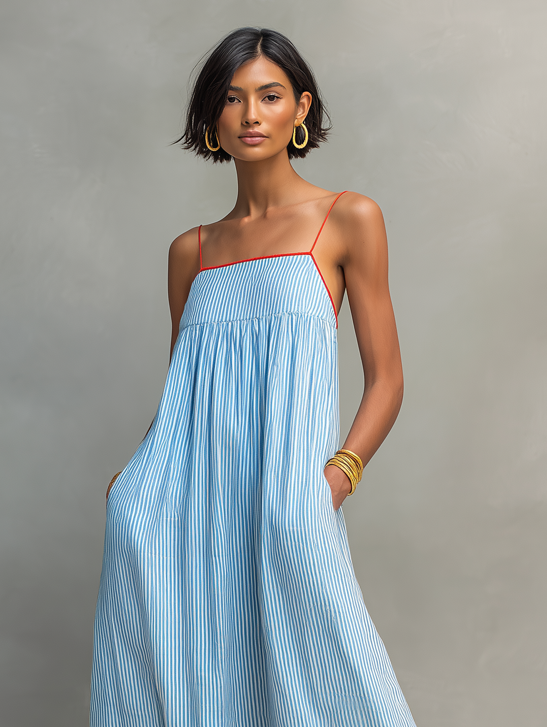 Lola | Robe maxi rayée fluide
