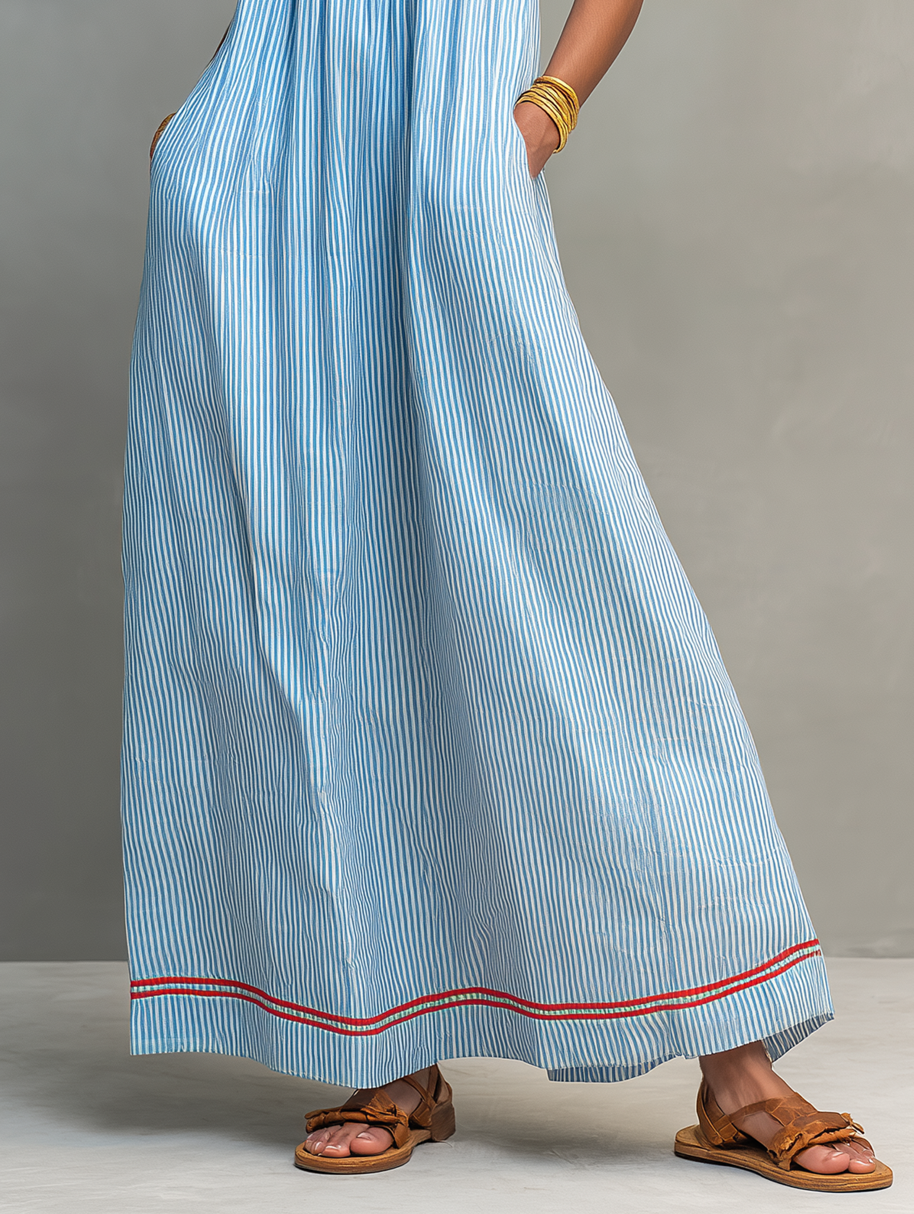 Lola | Robe maxi rayée fluide