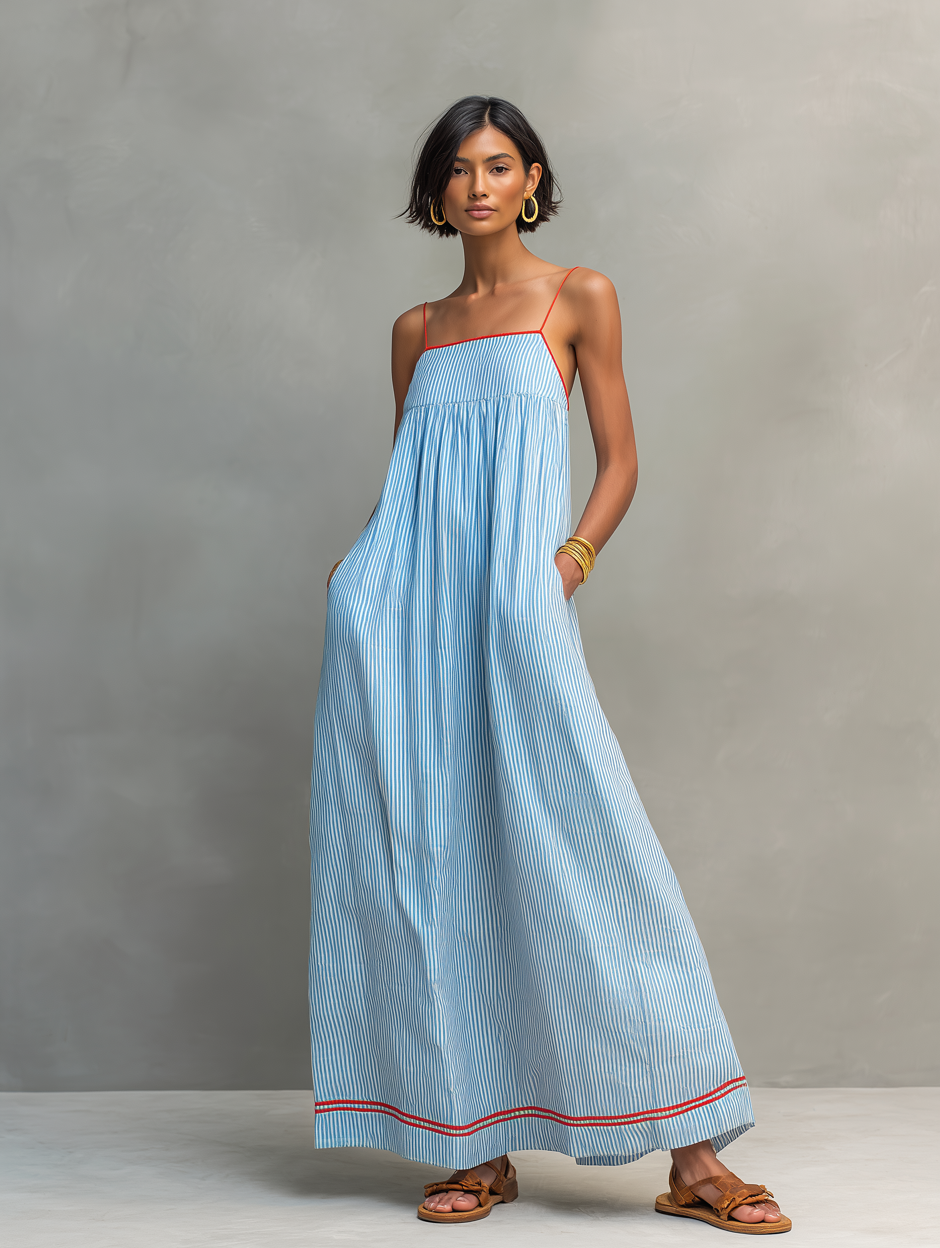 Lola | Robe maxi rayée fluide