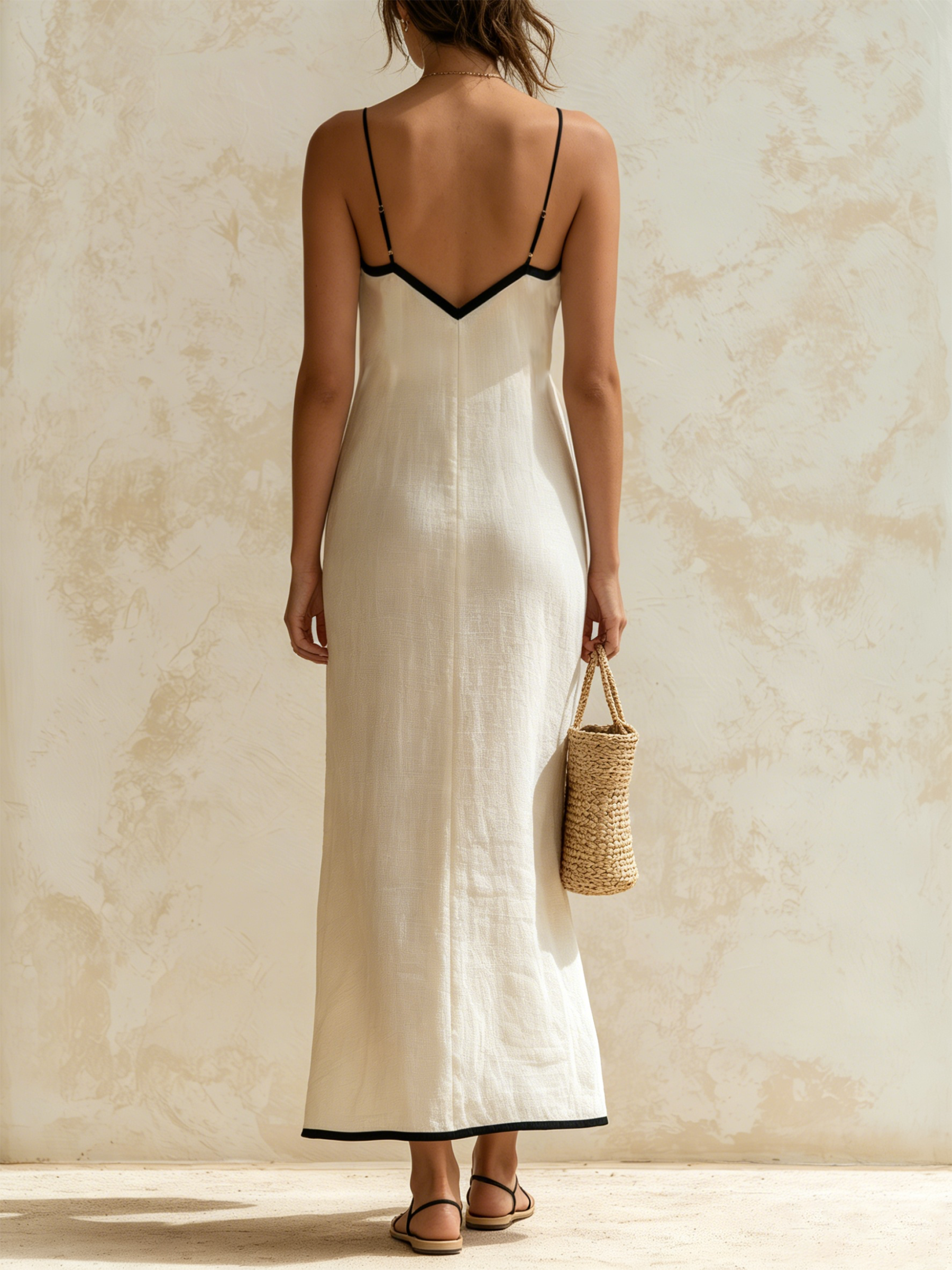 Caroline | Robe maxi élégante à décolleté en V