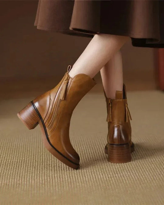 Valorine | Bottes en cuir noir