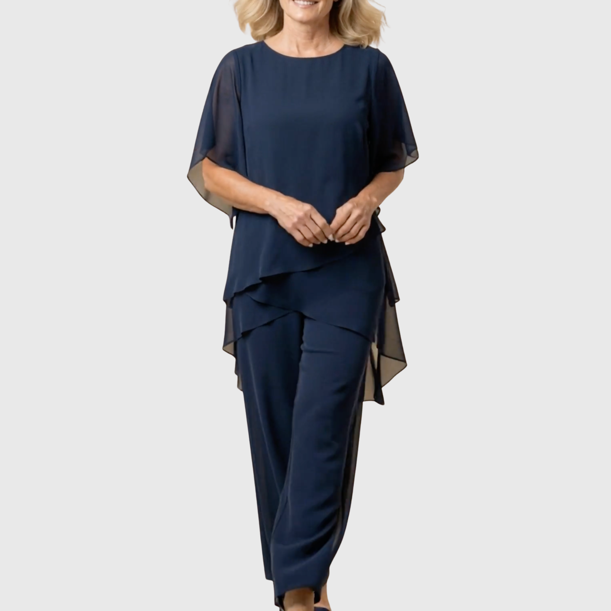Juliette™ | Ensemble avec pantalons palazzo drapés