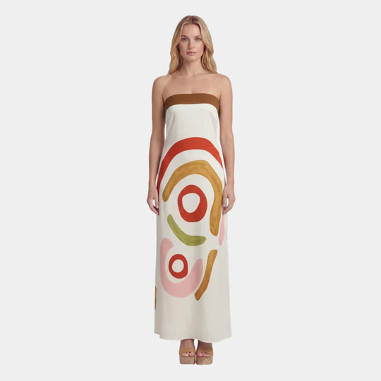 Pénélope | Robe Midi Découpée Femme