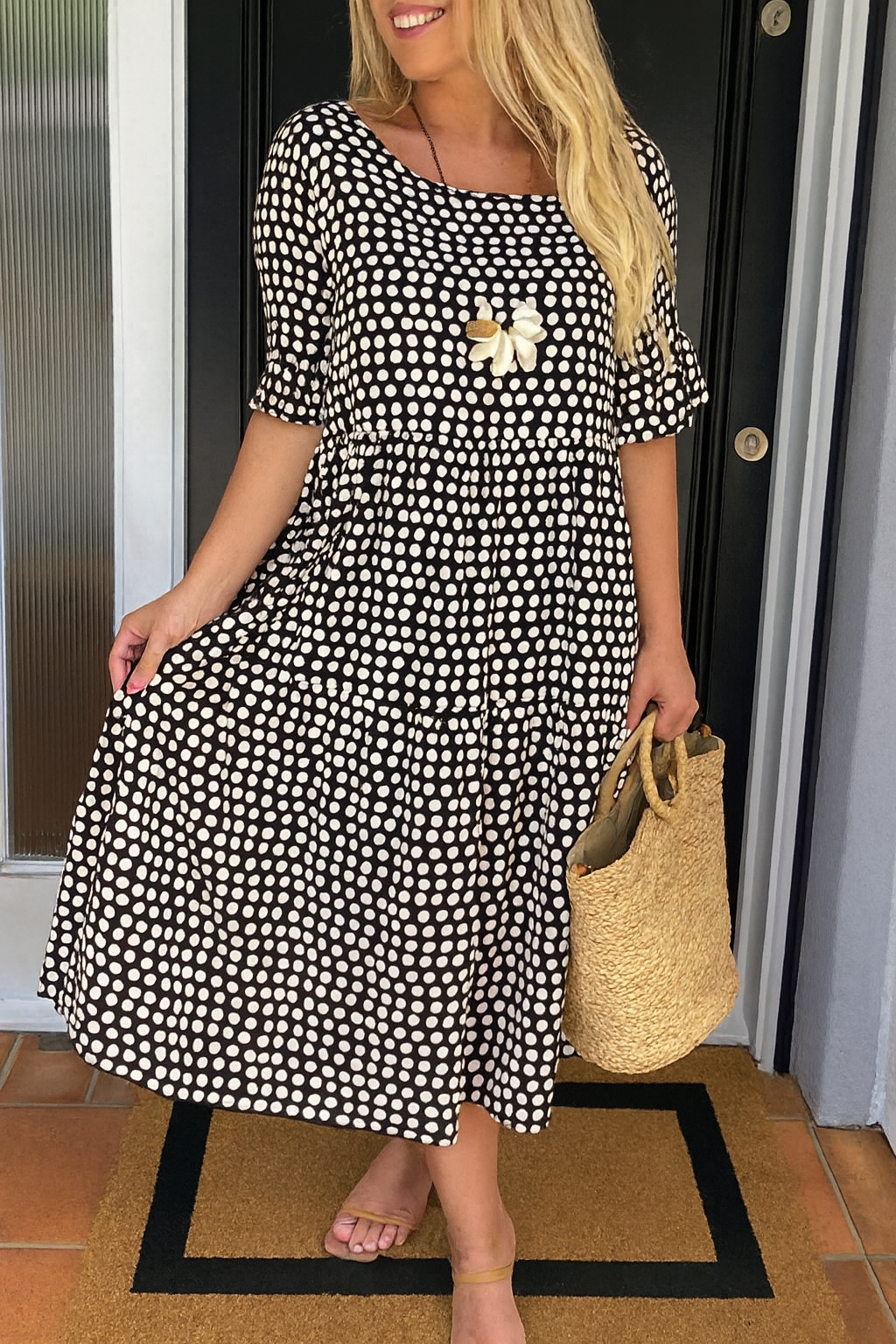 Manon | Robe midi fluide élégante