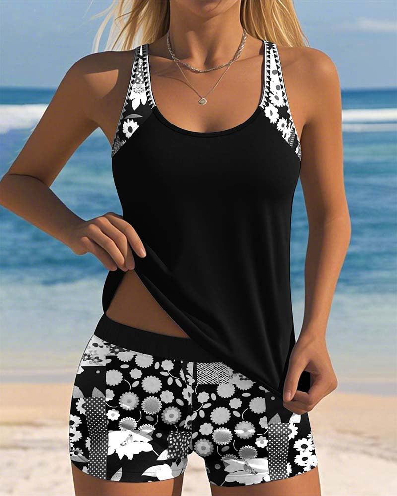 Blanca | Ensemble Tankini qui Couvre le Ventre et les Fesses