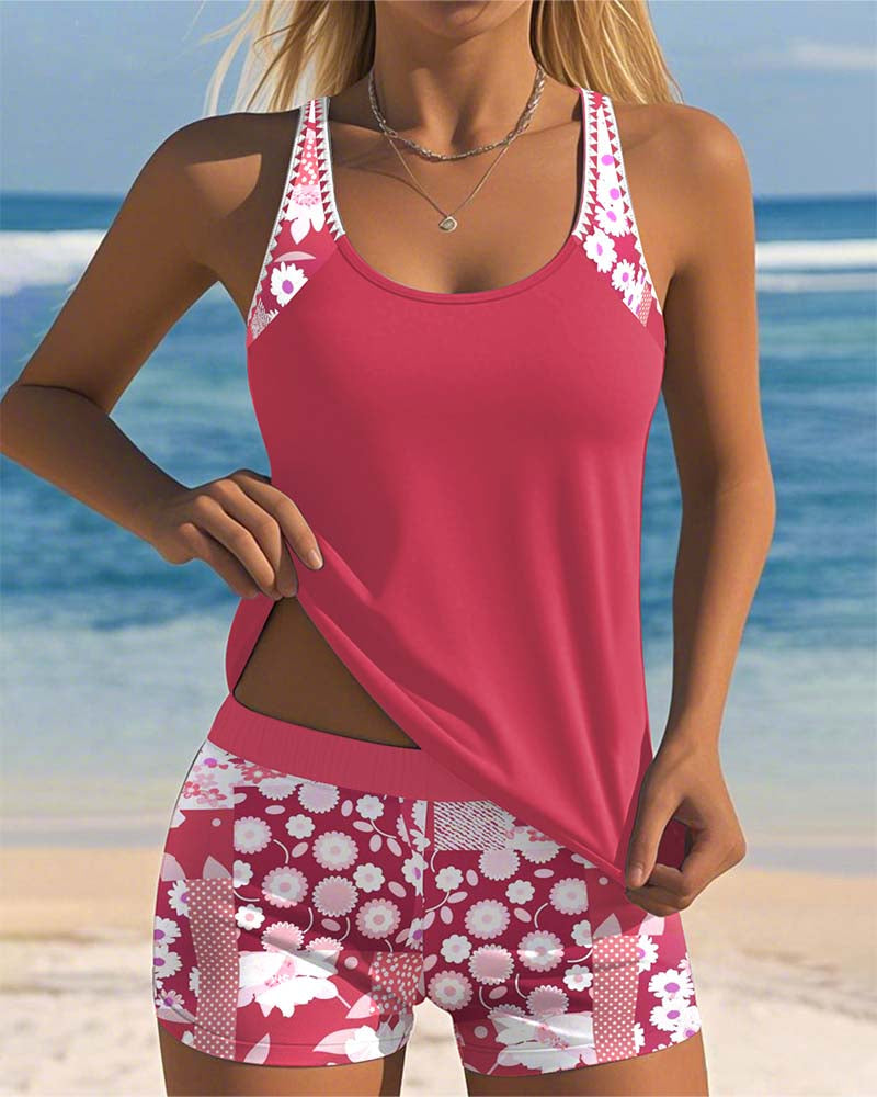 Blanca | Ensemble Tankini qui Couvre le Ventre et les Fesses