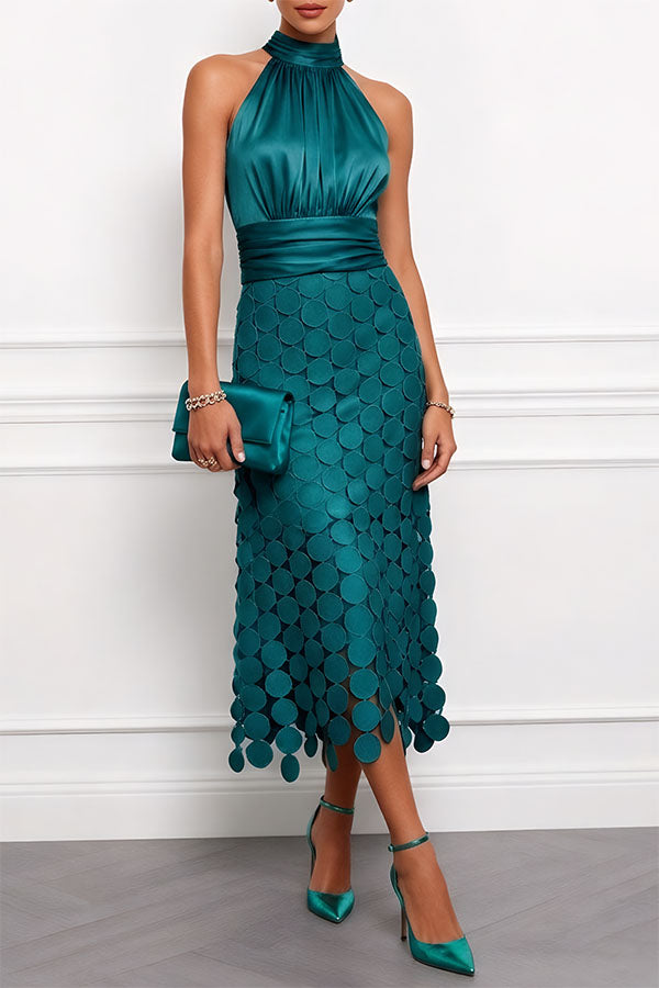 Amélie | Robe maxi satinée élégante