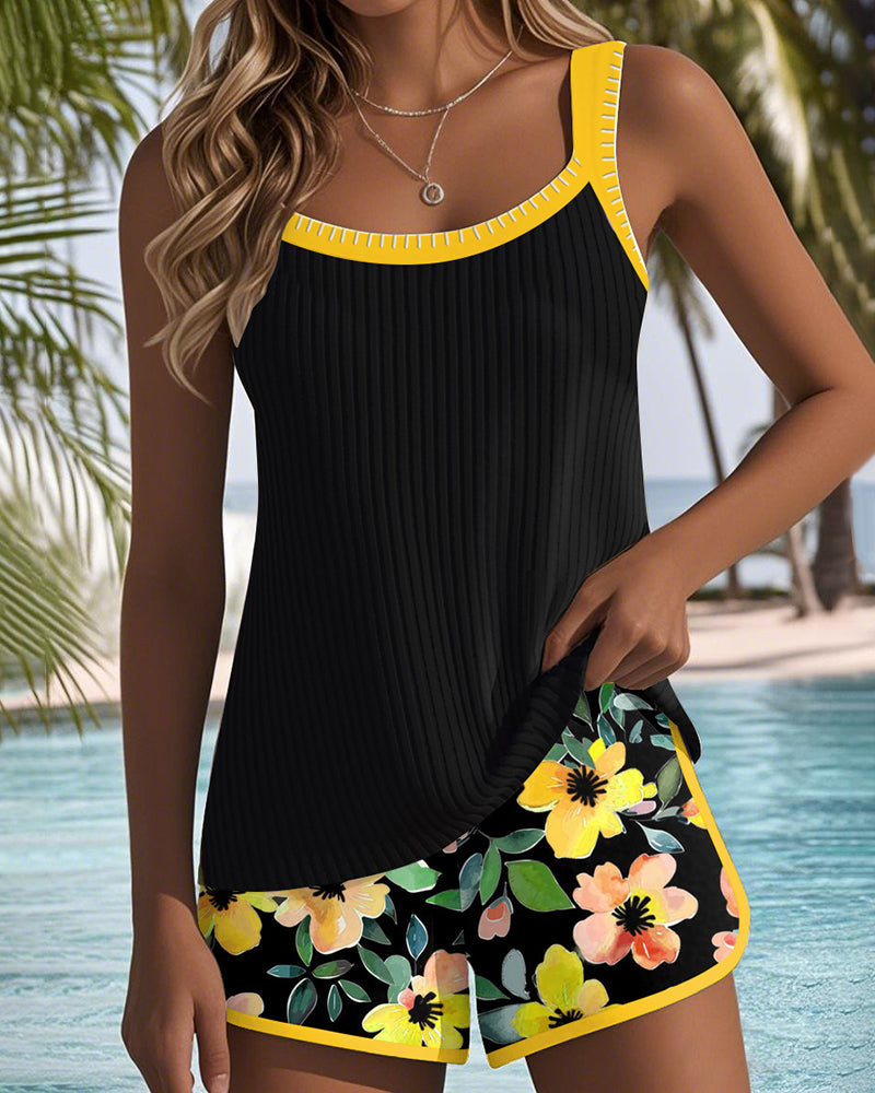 Irene | Ensemble de Tankini Élégant à Deux Pièces