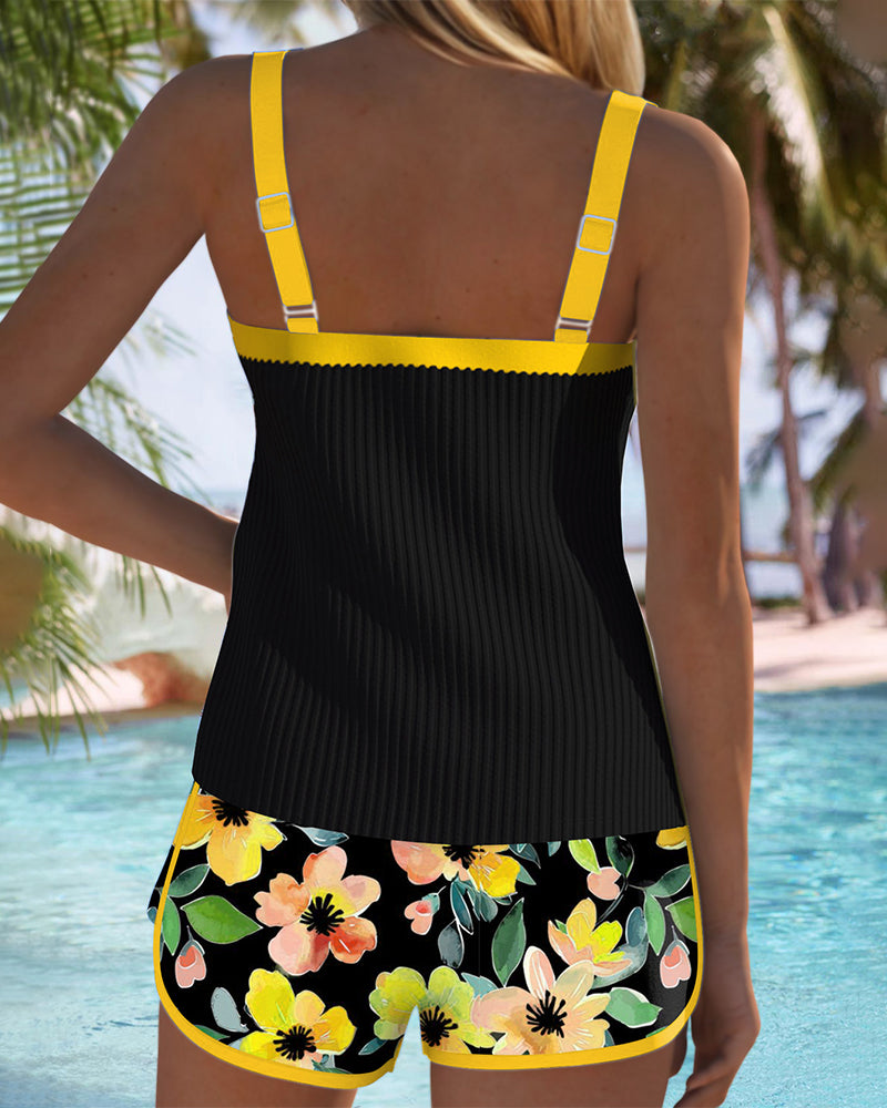 Irene | Ensemble de Tankini Élégant à Deux Pièces