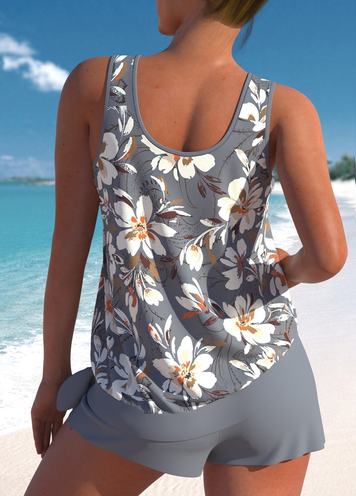 Helena | Tankini floral qui met en valeur la silhouette sans marquer