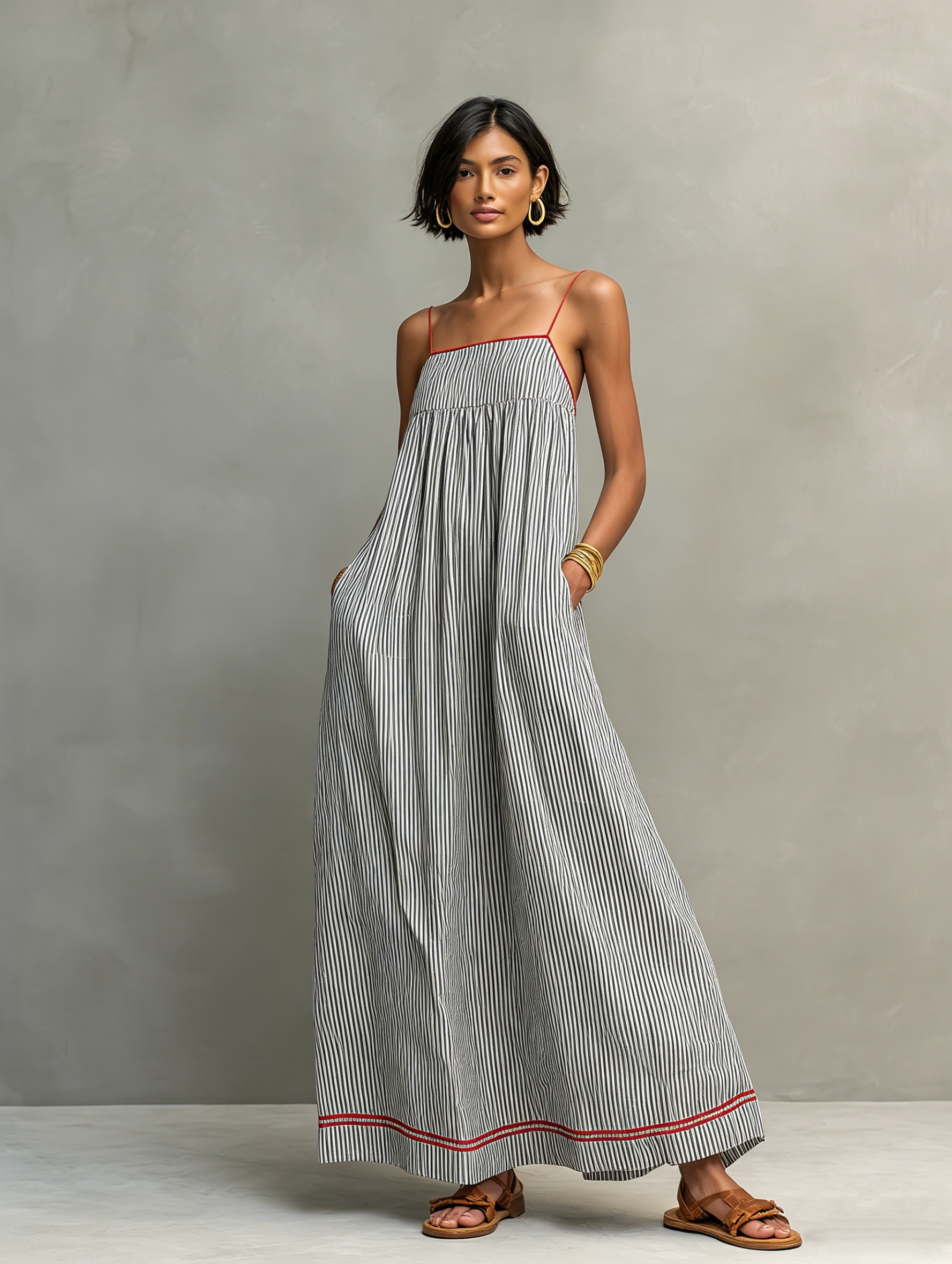 Lola | Robe maxi rayée fluide