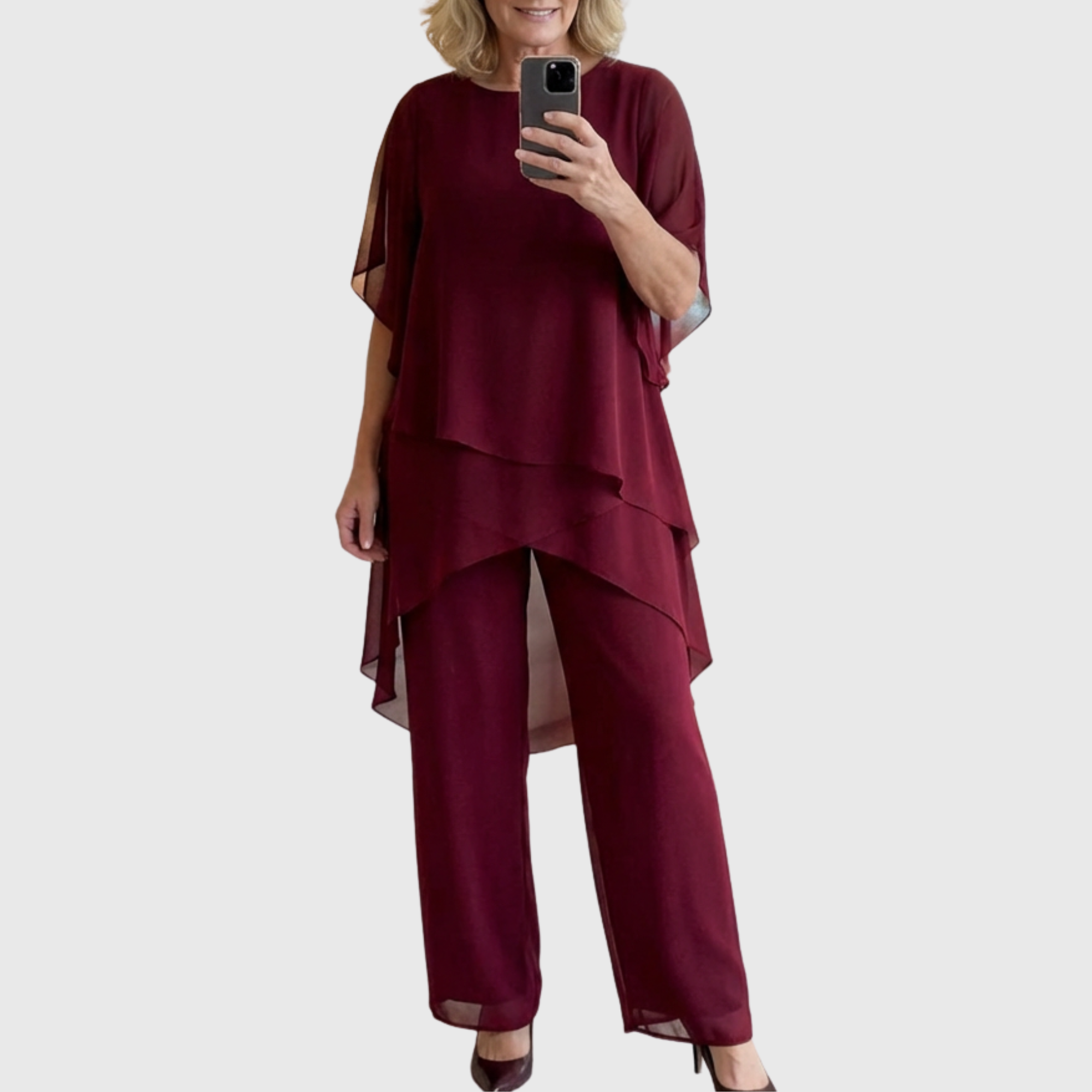 Juliette™ | Ensemble avec pantalons palazzo drapés