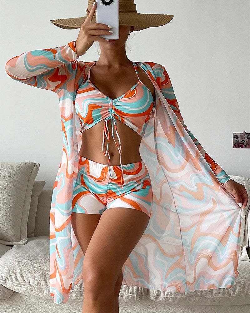 Claudia | Ensemble de Bikini 3 Pièces avec Imprimé
