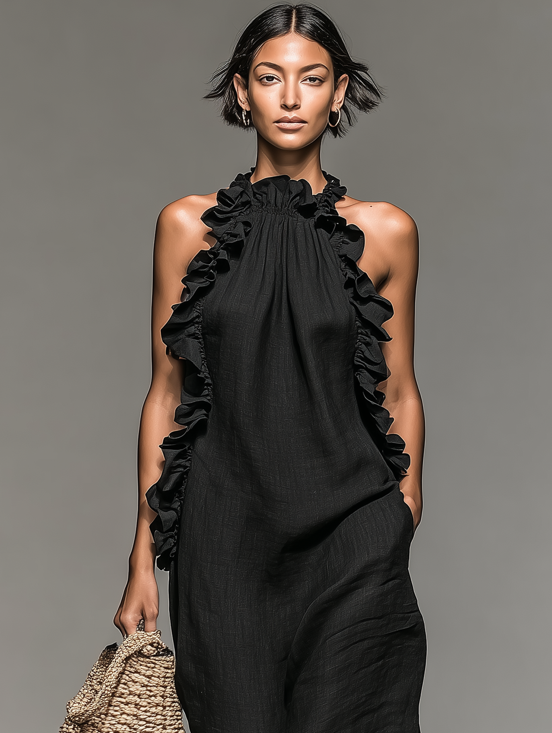 Gabrielle | Robe maxi fluide à volants