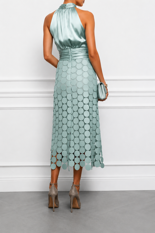 Amélie | Robe maxi satinée élégante