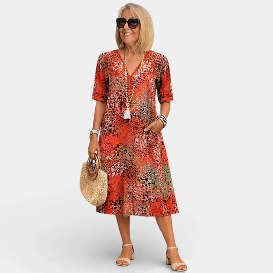 Adèle | Robe avec décolleté en V