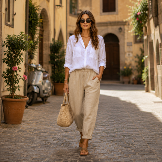 Nora | Pantalons en Lin Légers