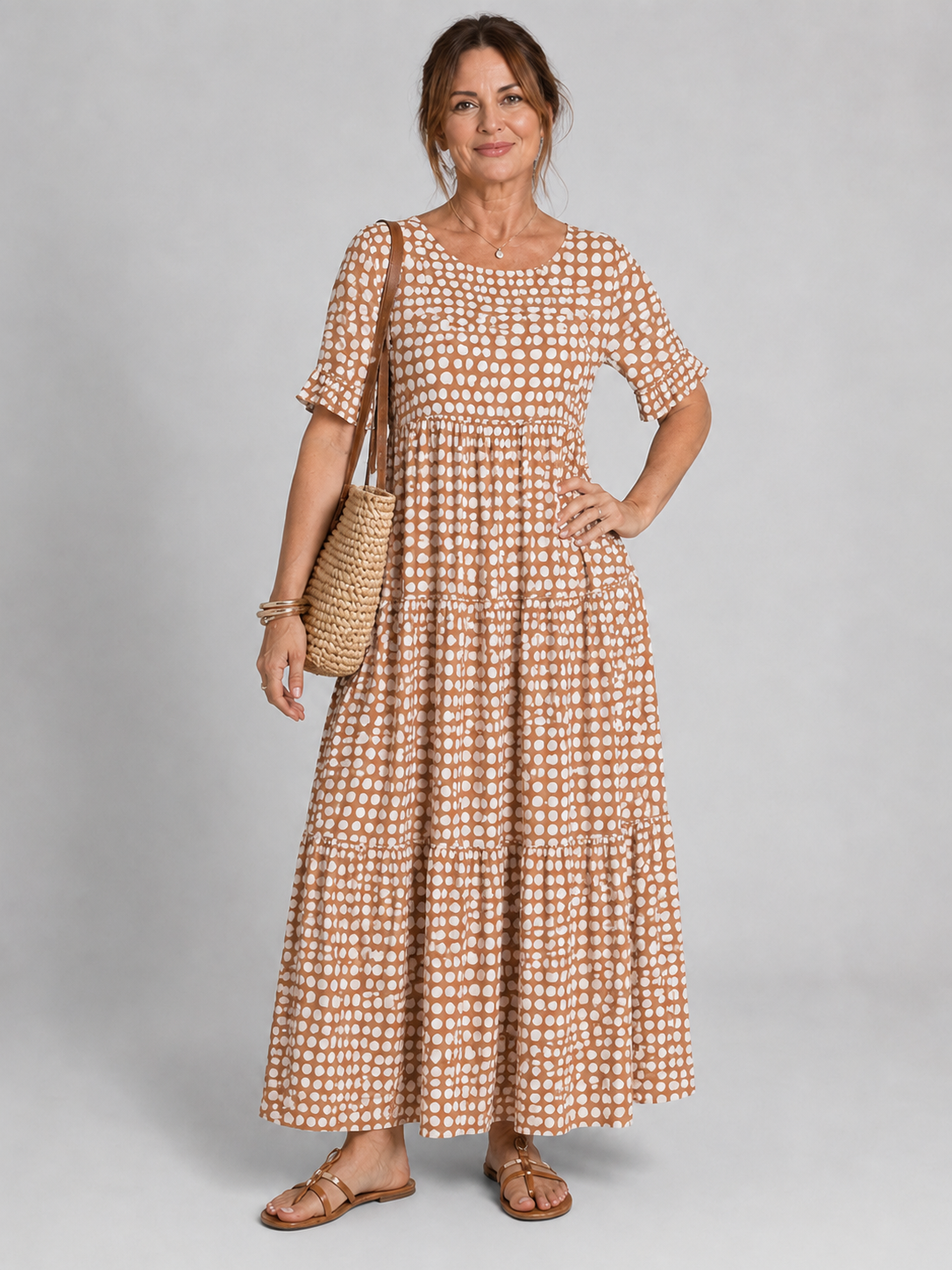 Manon | Robe midi fluide élégante
