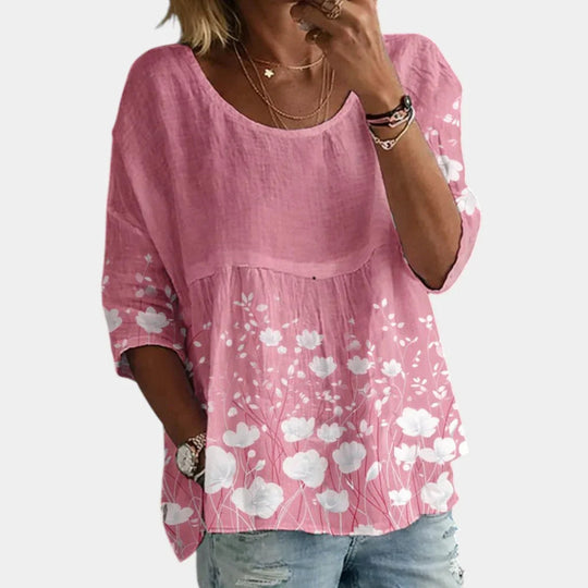 Laure | Blouse Brodée de Fleurs