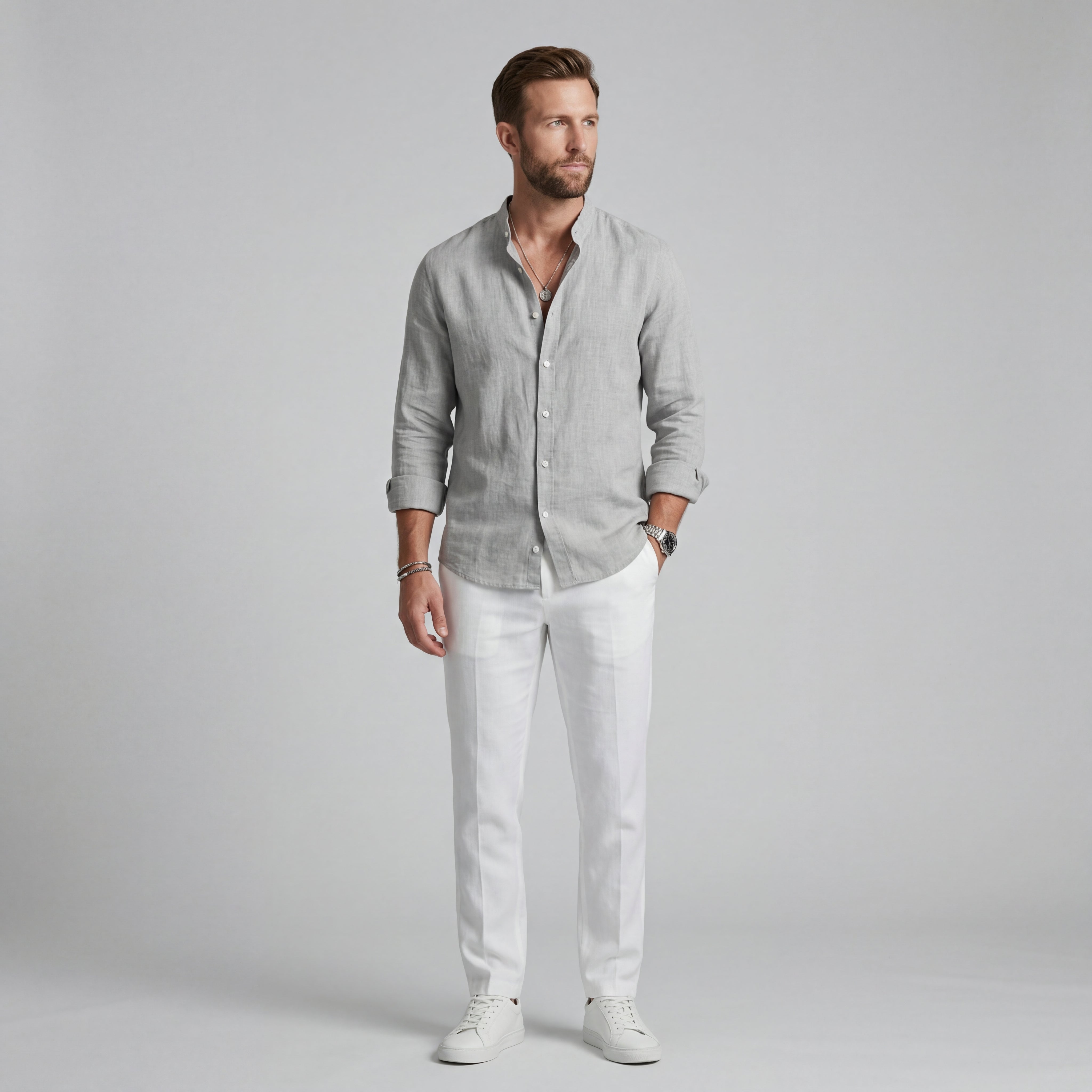 Bastien | Chemise légère effet lin