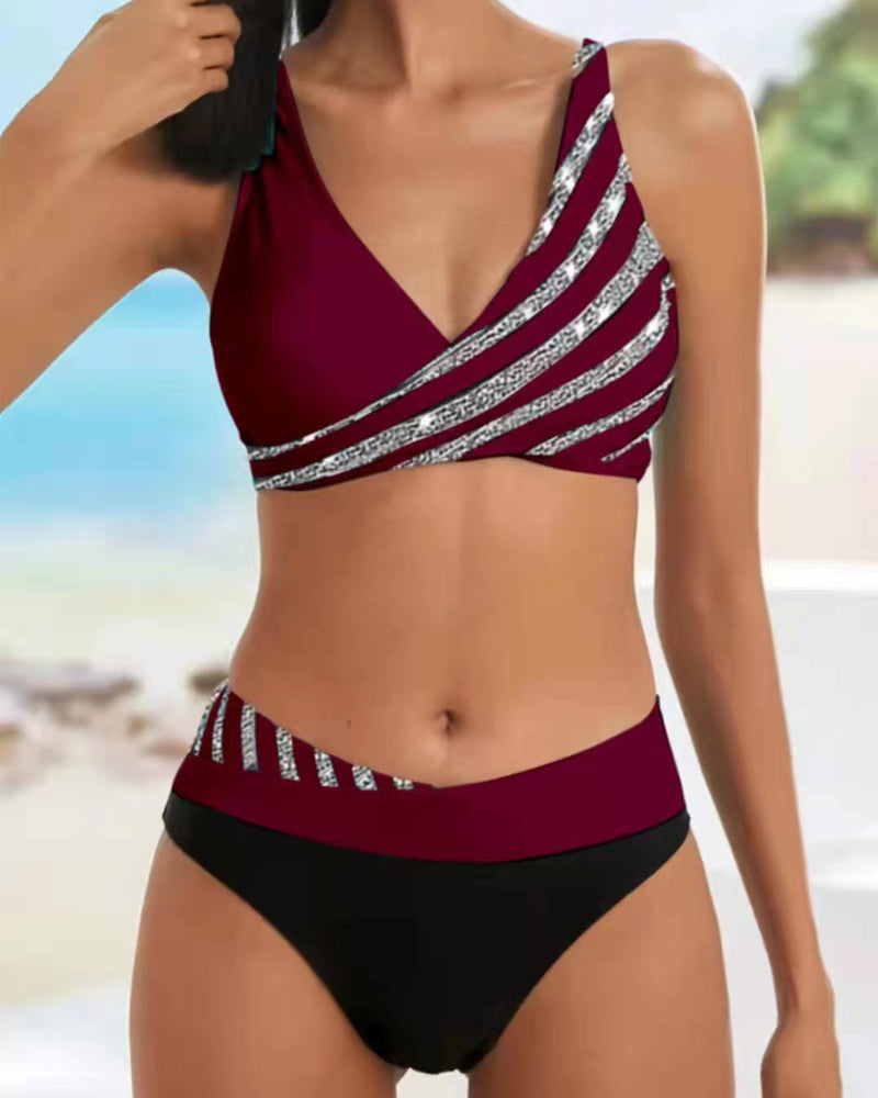 Mona | Bikini imprimé dans des tons chauds qui flattent