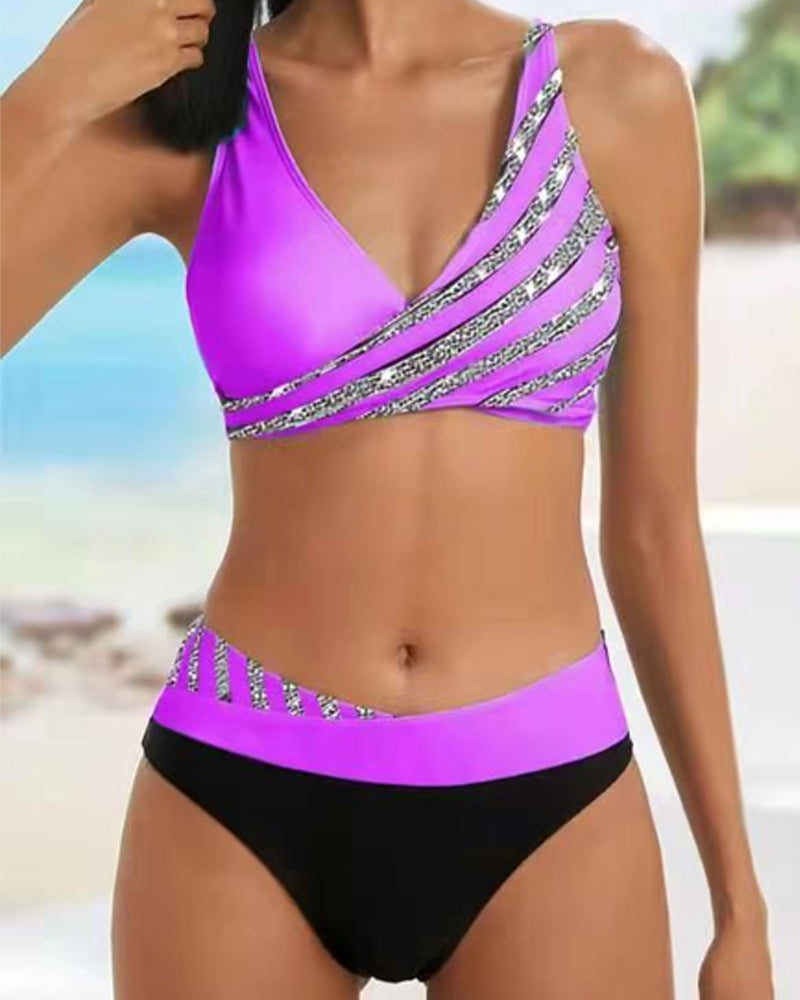 Mona | Bikini imprimé dans des tons chauds qui flattent