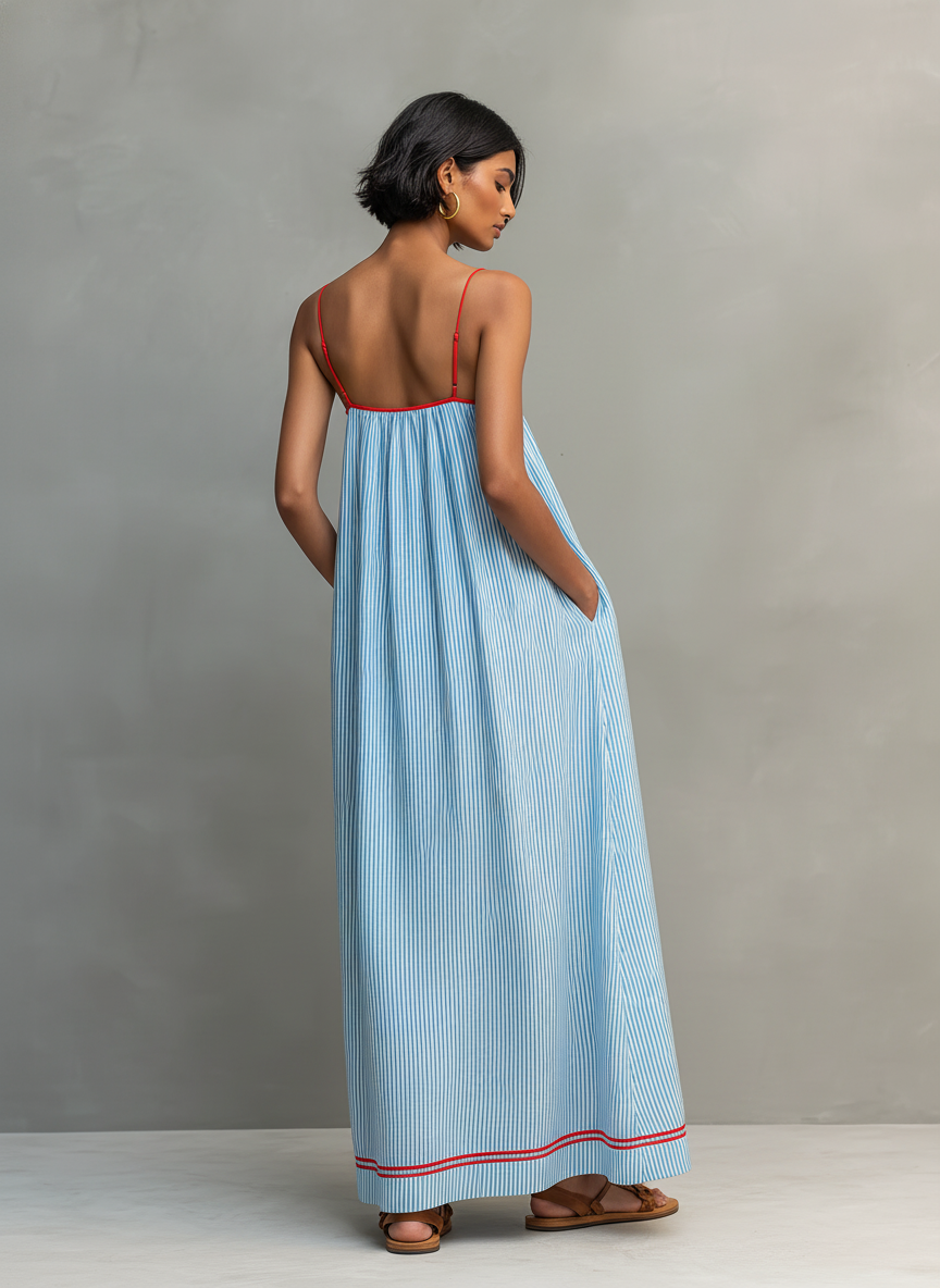 Lola | Robe maxi rayée fluide
