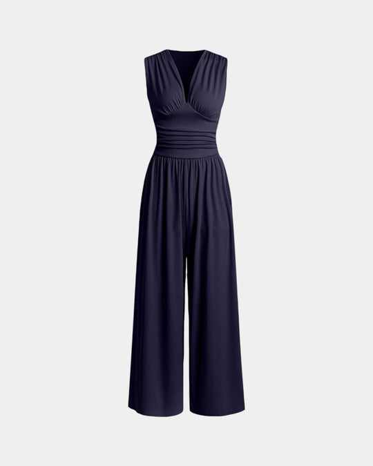 Sultana | Combinaison sans manches à jambes larges chic