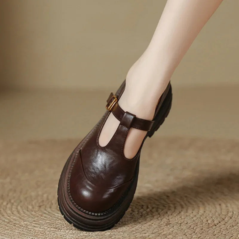 Fleur | Chaussures T-Bar avec Charme Vintage