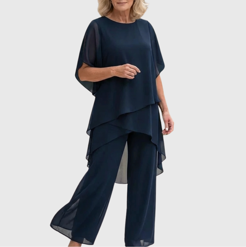 Juliette™ | Ensemble avec pantalons palazzo drapés