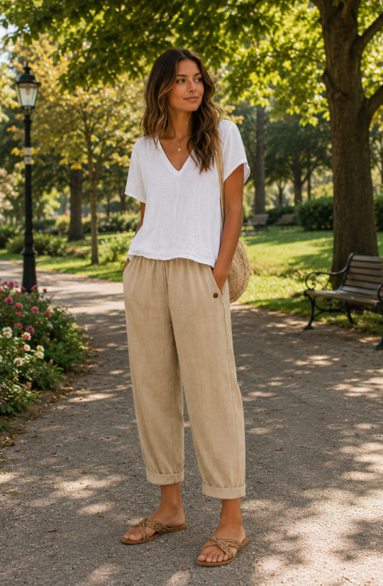 Nora | Pantalons en Lin Légers