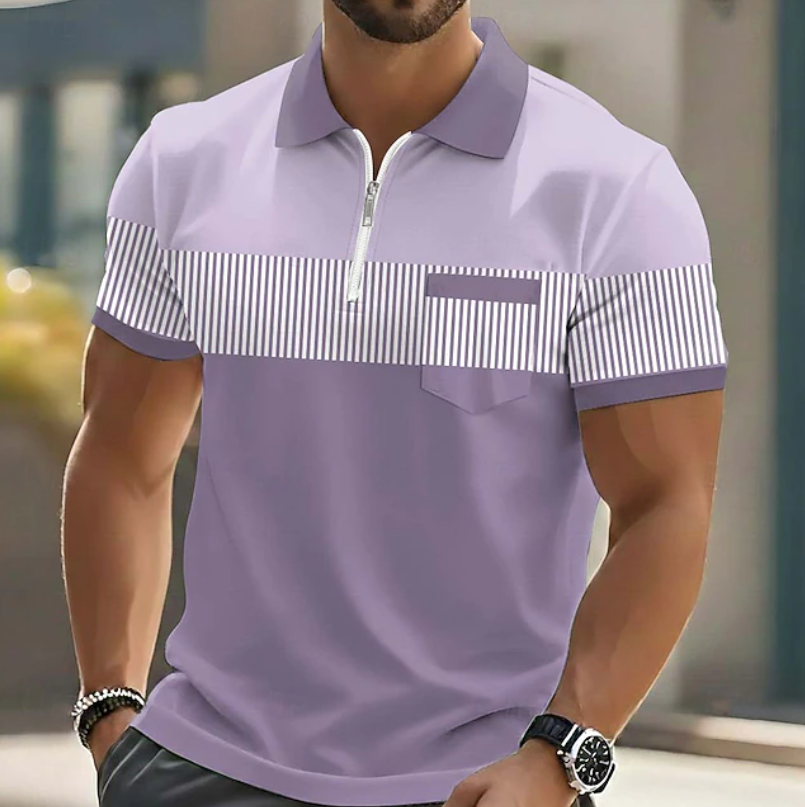 Michael | Polo élégant à fermeture zippée