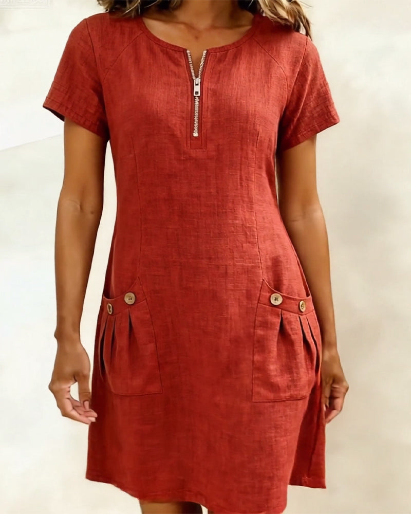 Adèle | Chic robe midi fluide pour femmes