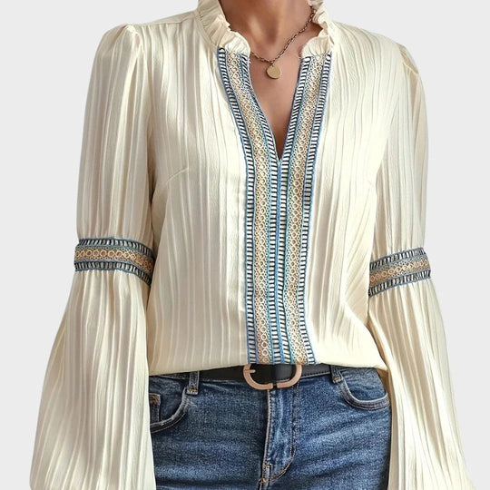 Lola | Blouse vintage avec décolleté en V