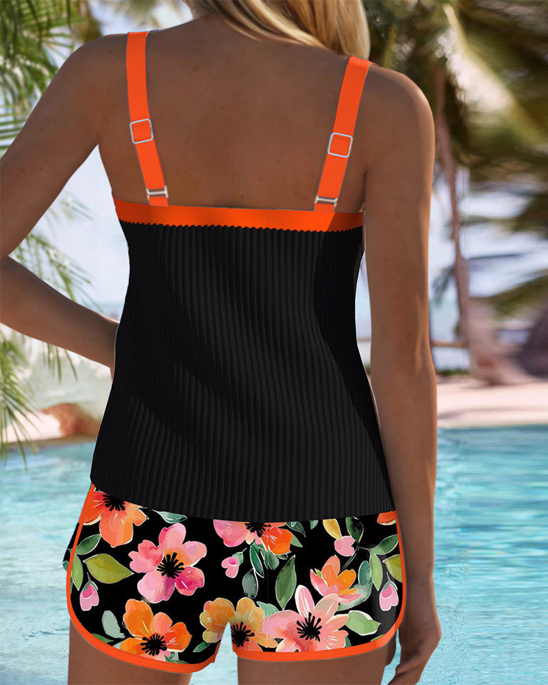 Irene | Ensemble de Tankini Élégant à Deux Pièces