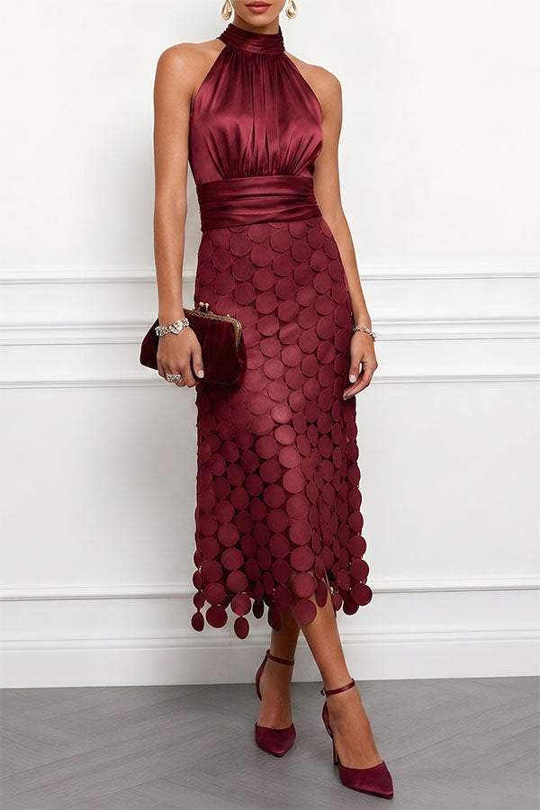 Amélie | Robe maxi satinée élégante