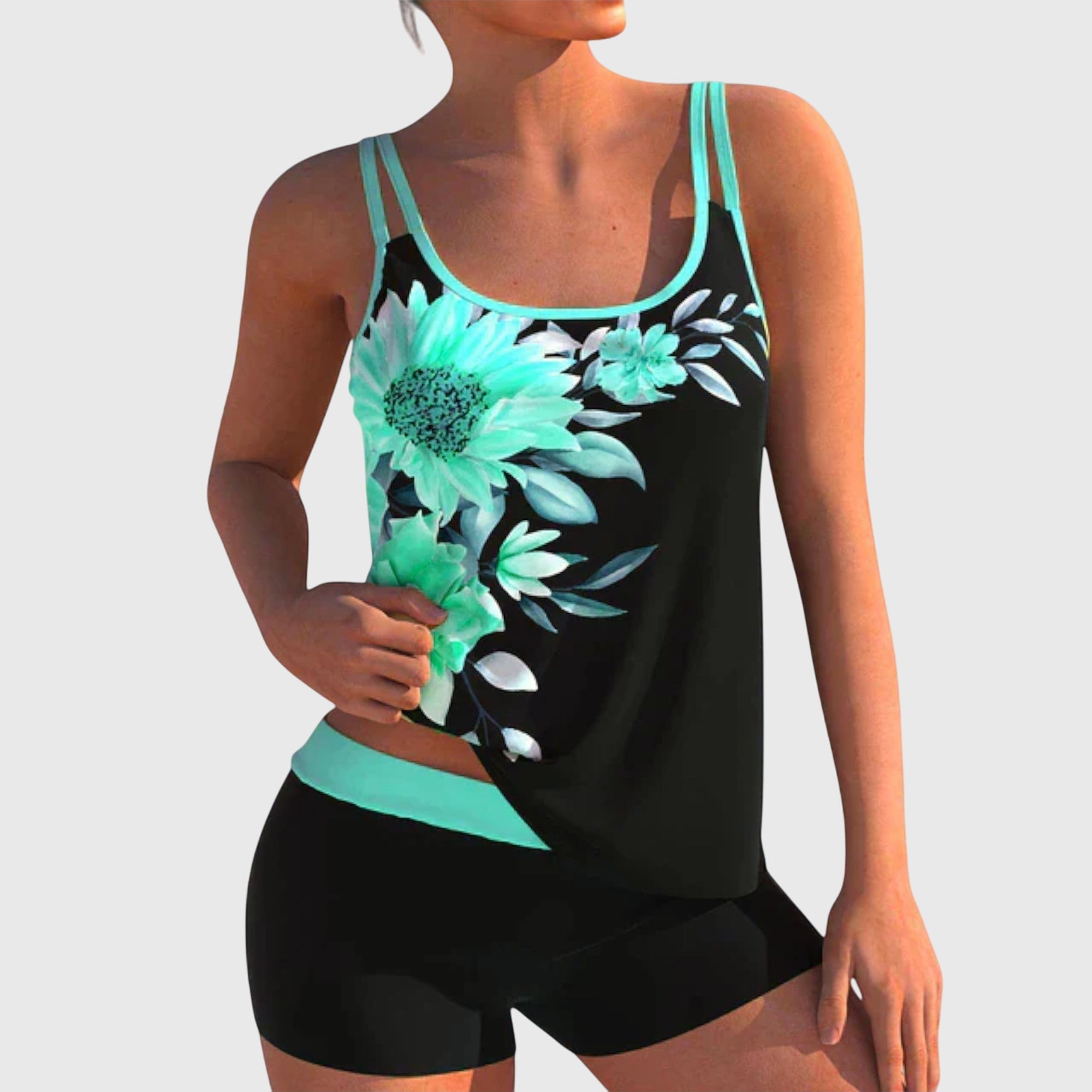 Maribel | Ensemble de bain floral qui couvre le ventre
