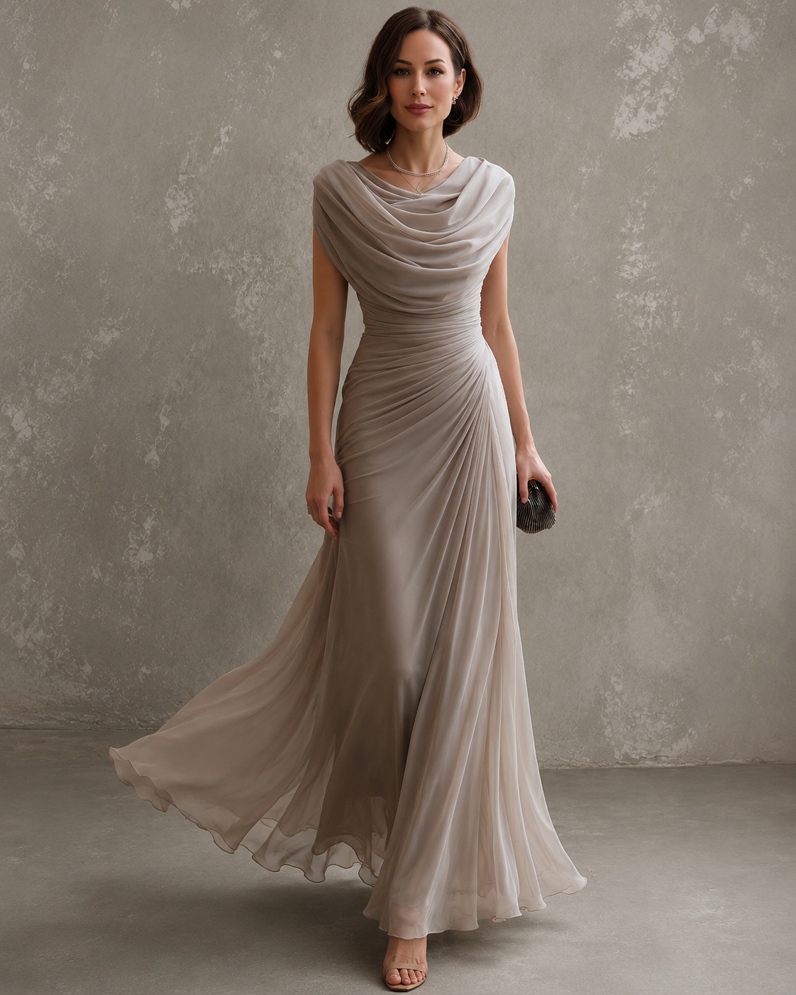 Monique | Robe maxi élégante drapée